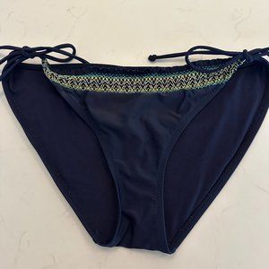 American Eagle Side Tie Bikini Bottom w/Smocking Detail